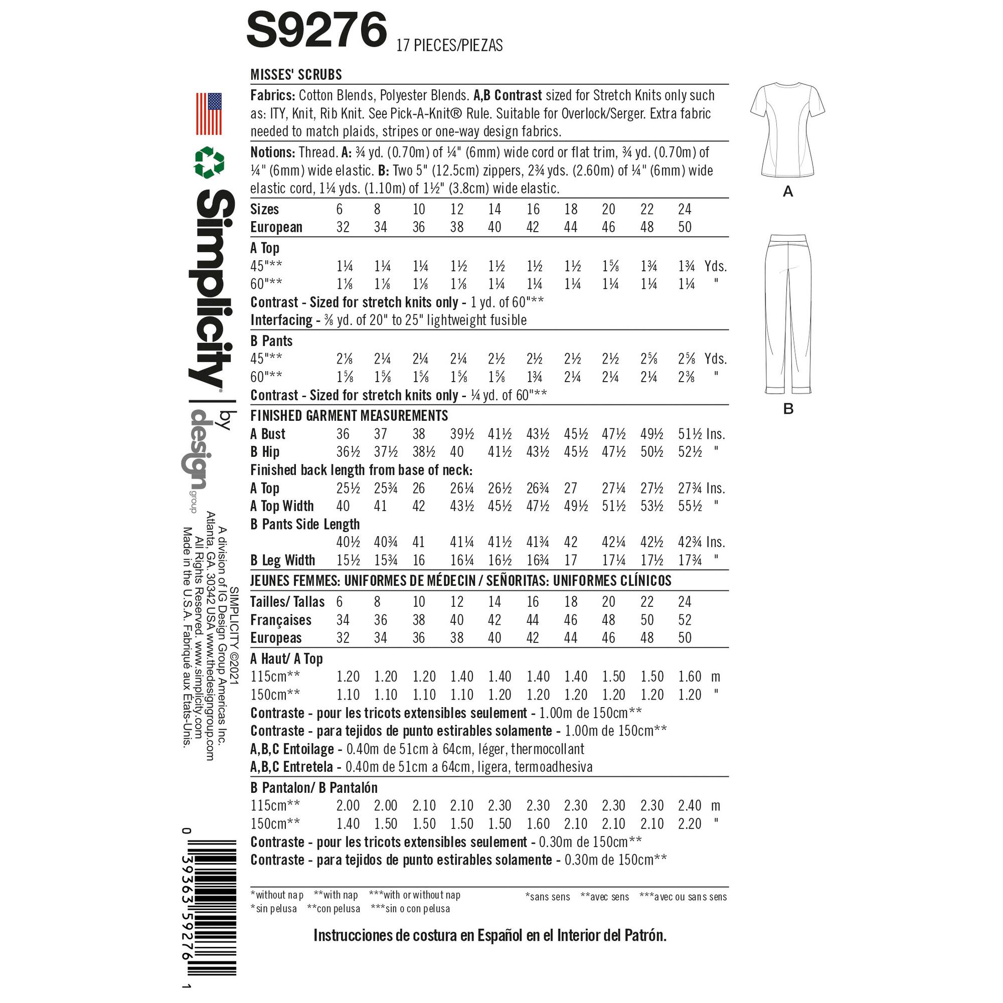 Simplicity® Pattern CS9276 (6-8-10-12-14)
